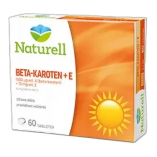NATURELL Beta-karoten + E 60 tabletek — zdjęcie 1